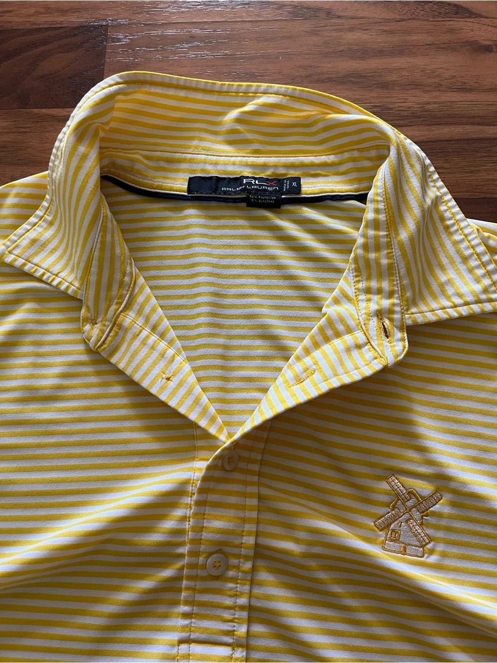 Ralph Lauren Size XL Yellow Striped Polo Shirt